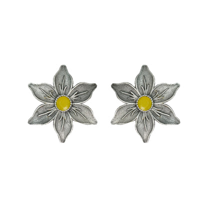 Yellow Stone Studded Brass Studs