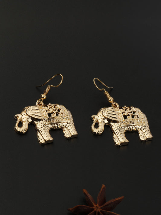 Golden Elephant Earrings