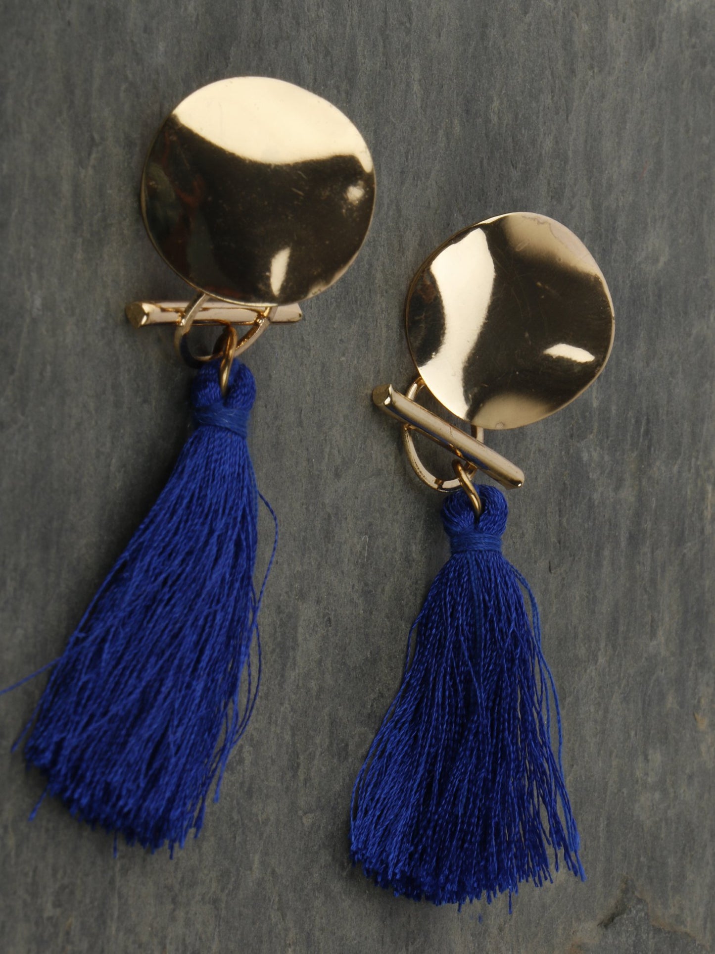 Blue Tassel Earrings