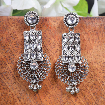 White Stone Studded Beautiful Danglers