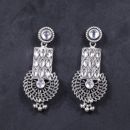 White Stone Studded Beautiful Danglers