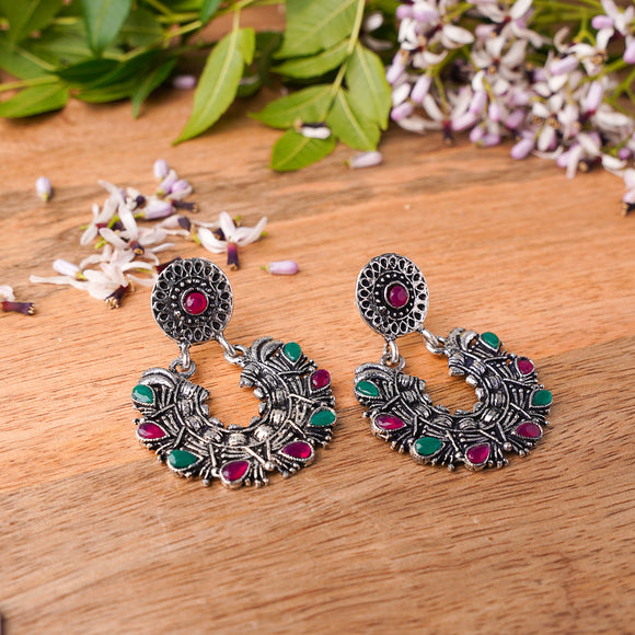 Multi Stone Studded Danglers