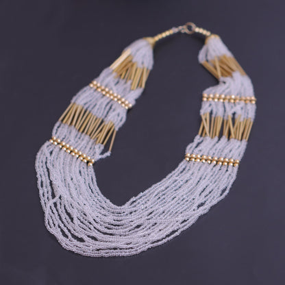 Beautiful Rani Haar Neckpiece (White)